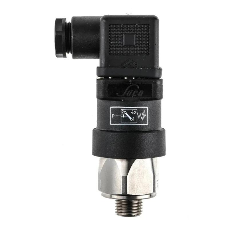 Suco 0184 Series Industrial Stainless Steel Pressure Sensor, SPCO Output, 1 bar to 10 bar, Threaded Mount, IP65 0184458031-SS