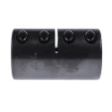 Ruland Rigid Shaft Coupling Black Oxide Steel Clamp Style 75mm Length 25mm Bore Diameter 400Nm Torque Rating MCLX-25-25-F