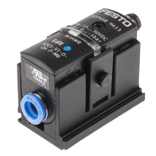 Festo Pneumatic Pressure Sensor, Threaded Port, NPN/PNP Output, 6 mm Tubing, IP40, 0-50 °C, 15-30V DC 