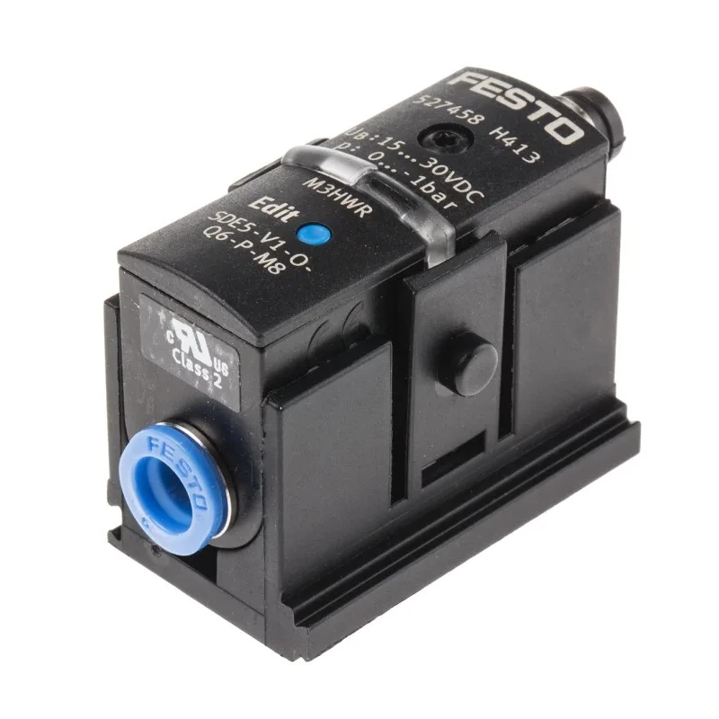 Festo Pneumatic Pressure Sensor, Threaded Port, NPN/PNP Output, 6 mm Tubing, IP40, 0-50 °C, 15-30V DC 