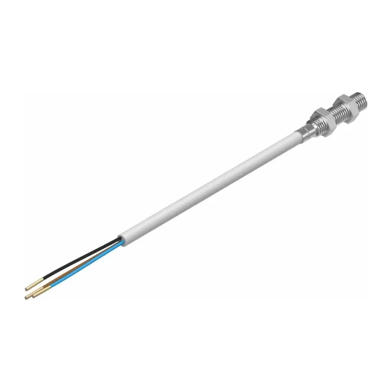 Festo Threaded Barrel Inductive Proximity Sensor M5 PNP Output Polyamide Housing IP67 30V DC 200mA SIEN-M5B-PS-K-L