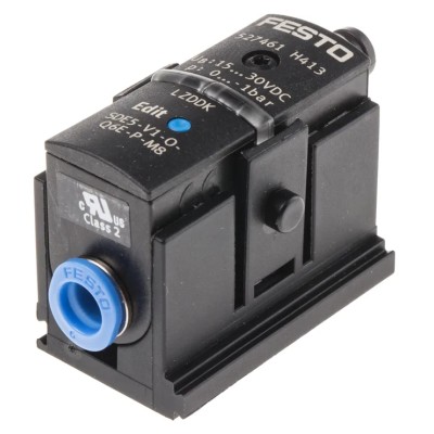 Festo Pneumatic Pressure Sensor 15V DC, 30V DC, IP40, 0 bar, 50°C 