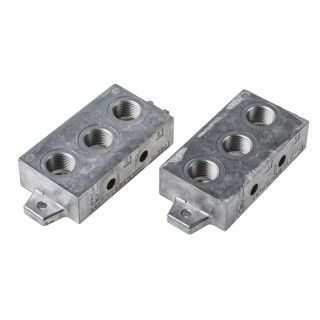 Festo NEV series 3 Station G Manifold End Base for Standard Valves 3/8 in Aluminium NEV-1DA/DB-ISO