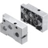 Festo NEV series 3 station G Manifold End Base with Aluminium Body for Solenoid Pneumatic Valves NEV-01-VDMA