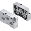 Festo NEV series 3 station G Manifold End Base with Aluminium Body for Solenoid Pneumatic Valves NEV-01-VDMA