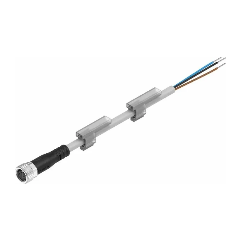 Festo NEBU Series Thermoplastic Polyurethane Sheath Cable M8 3-Pin Socket Connector 10m Length NEBU-M8G3-K-10-LE3