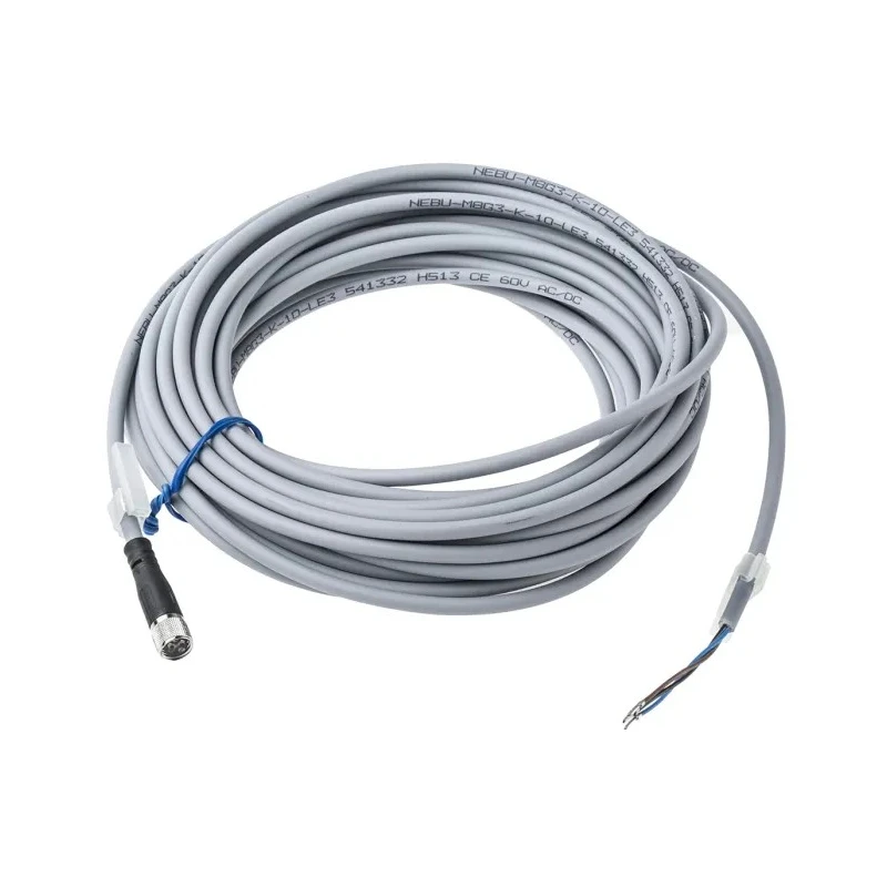 Festo NEBU Series Thermoplastic Polyurethane Sheath Cable M8 3-Pin Socket Connector 10m Length NEBU-M8G3-K-10-LE3
