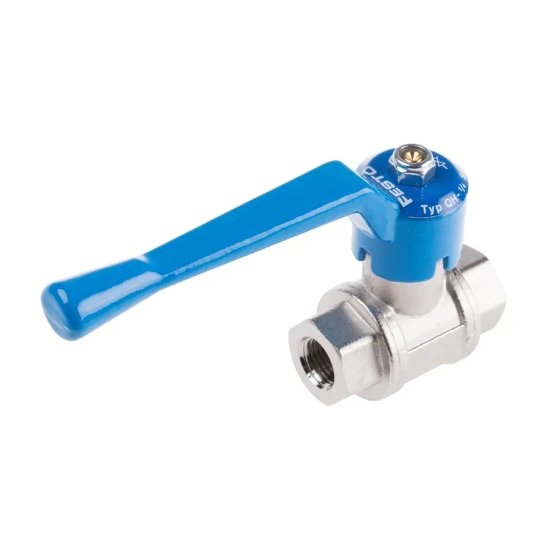 Festo Brass Threaded 2/2-Way and 3/2-Way Ball Valve, 1/4 in G Thread, Aluminium Handle, 1 bar, 180°C QH-1/4