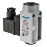Festo Pneumatic Pressure Switch, 1/4 in Port, 1 bar to 12 bar, 125 V, 5 A, IP65, Through Hole Mount, Model PEV-1/4-B