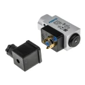 Festo Pneumatic Pressure Switch, 1/4 in Port, 1 bar to 12 bar, 125 V, 5 A, IP65, Through Hole Mount, Model PEV-1/4-B