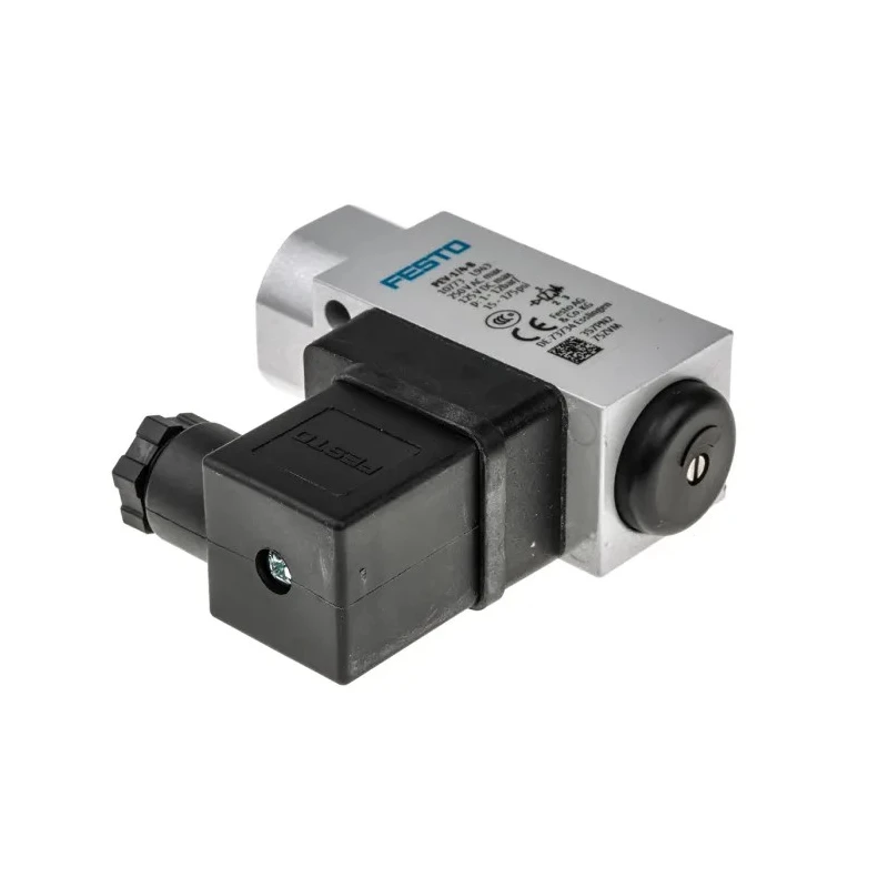 Festo Pneumatic Pressure Switch, 1/4 in Port, 1 bar to 12 bar, 125 V, 5 A, IP65, Through Hole Mount, Model PEV-1/4-B