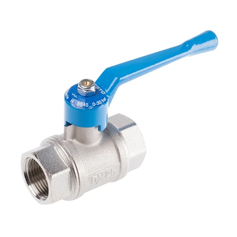 Festo Brass Threaded 2/2-Way and 3/2-Way Bistable Ball Valve, Brass Body, Aluminium Handle, G Thread, 1 Bar, Model QH-1