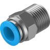 Festo Pneumatic Fitting 12mm Push-in, Male, 1/2 in R Threaded Connection QS-1/2-12