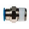 Festo Pneumatic Fitting 12mm Push-in, Male, 1/2 in R Threaded Connection QS-1/2-12