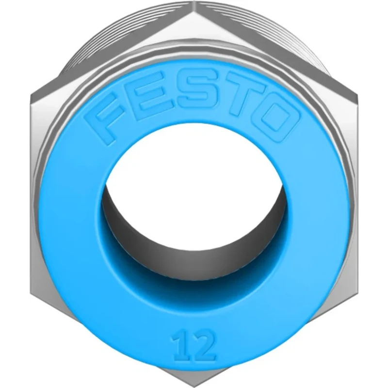 Festo Pneumatic Fitting 12mm Push-in, Male, 1/2 in R Threaded Connection QS-1/2-12