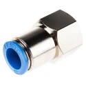 Festo Pneumatic Fitting Push-in 12mm to G 1/2 Female Threaded Adaptor Nickel-Plated Brass 14 bar 80°C QSF-1/2-12-B