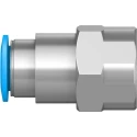 Festo Pneumatic Fitting Push-in 12mm to G 1/2 Female Threaded Adaptor Nickel-Plated Brass 14 bar 80°C QSF-1/2-12-B