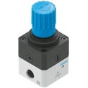 Festo Pneumatic Regulator LRP Series G 1/4 Inlet Connection 12 Bar Max Operating Pressure Aluminium Body LRP-1/4-10