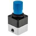 Festo Pneumatic Regulator LRP Series G 1/4 Inlet Connection 12 Bar Max Operating Pressure Aluminium Body LRP-1/4-10