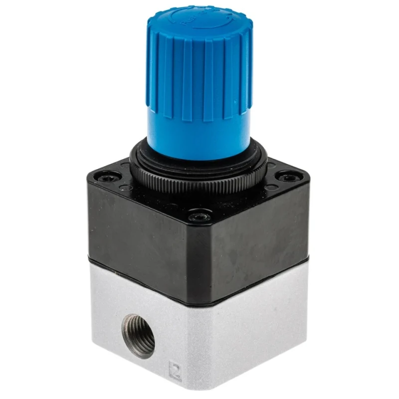 Festo Pneumatic Regulator LRP Series G 1/4 Inlet Connection 12 Bar Max Operating Pressure Aluminium Body LRP-1/4-10