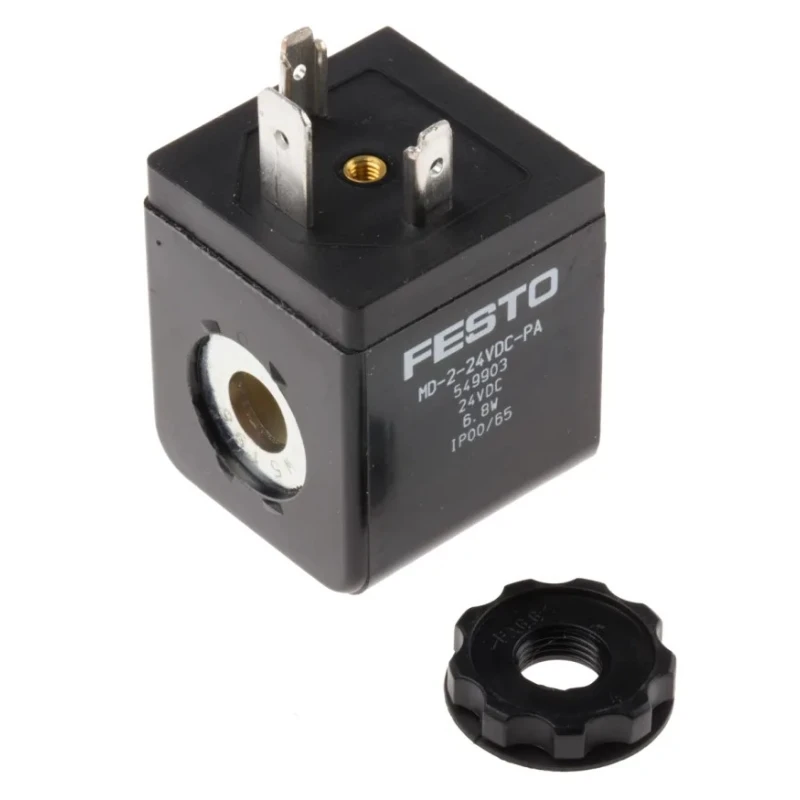 Festo 24V dc Solenoid Coil, 6.8W, MD-2 Series MD-2-24VDC-PA