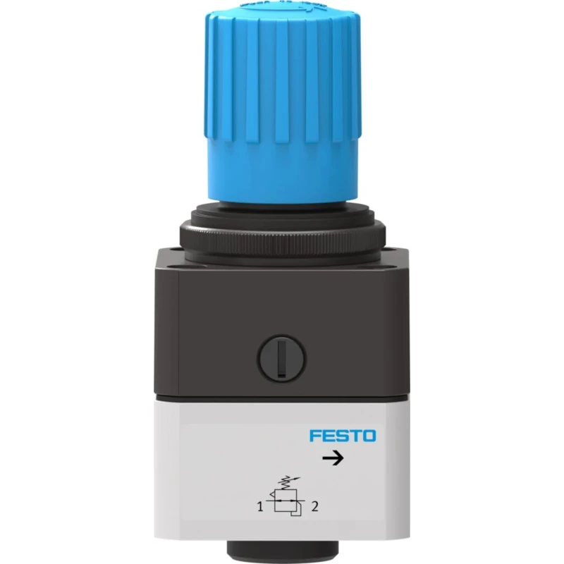Festo Pneumatic Regulator Aluminium Body Threaded Inlet G 1/4, Max Pressure 12 Bar, Operating Temperature -10 to LRP-1/4-2,5