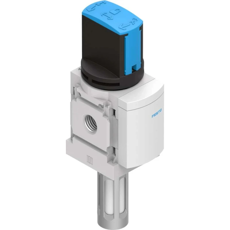 Festo Rotary Pneumatic Manual Control Valve MS Series, G 1/4, Aluminium Body, 3/2 Valve Function, 14 bar MS4-EM1-1/4-S