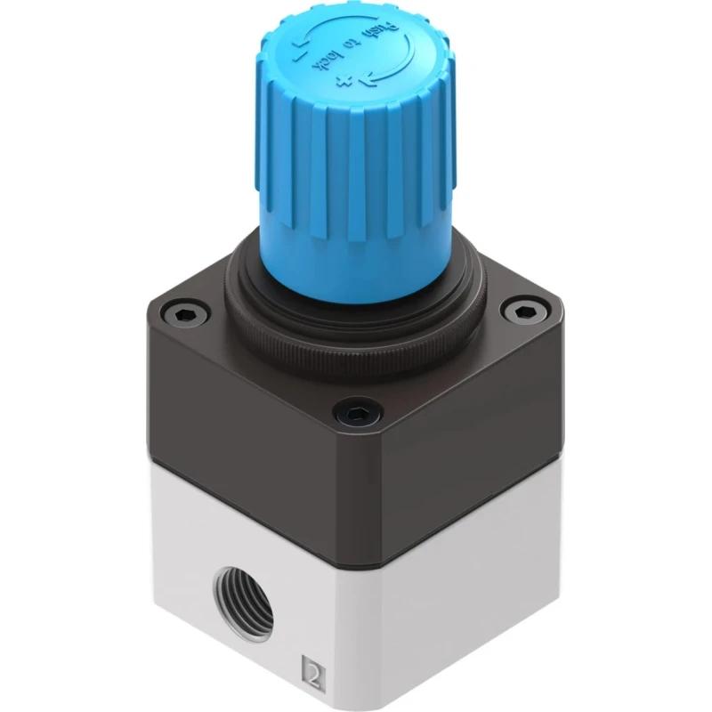 Festo Pneumatic Regulator LRP Series G 1/4 Inlet, Adjustable 1 to 4 Bar Pressure, Max 8 Bar Operating Pressure LRP-1/4-4