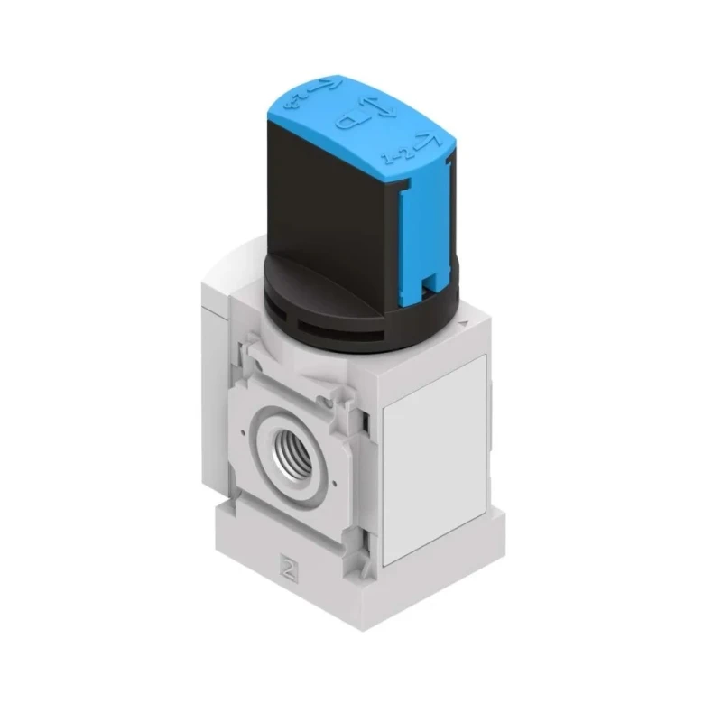 Festo Rotary Knob Pneumatic Manual Control Valve MS Series, ISO 1179-1, ISO 228-1 G 1/4, 14 bar Pressure MS4-EM1-1/4