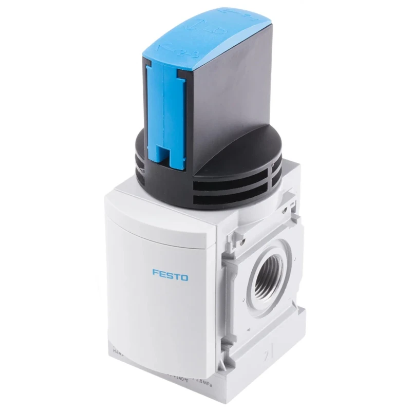 Festo Rotary Pneumatic Manual Control Valve MS Series G 1/2, 18 bar Maximum Operating Pressure, 8700 L/min Flow MS6-EM1-1/2