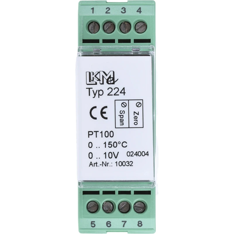 LKMelectronic Temperature Transmitter PT100 Input 35V, Operating Temp Range -40°C to 85°C LKM 224/2