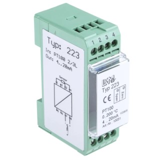LKMelectronic Temperature Transmitter PT100 Input 4 to 20 mA Output 24V Power German Origin LKM 223/2