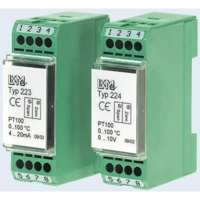 LKMelectronic Temperature Transmitter PT100 Input 0 to 200°C 0-10 V Output 35V Supply LKM 224/3
