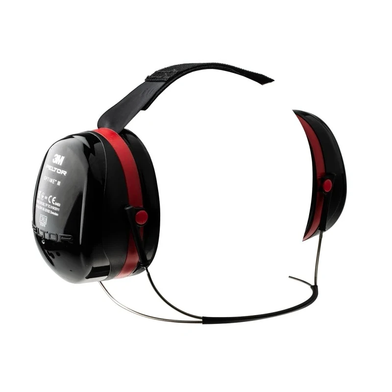 3M PELTOR Optime III Ear Defender with Neckband, 34 dB Noise Reduction, Black H540B-412