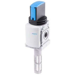 Festo Rotary Knob Pneumatic Manual Control Valve MS Series G 1/2 Port, Aluminium Body, 8700L/min, 18 bar MS6-EM1-1/2-S