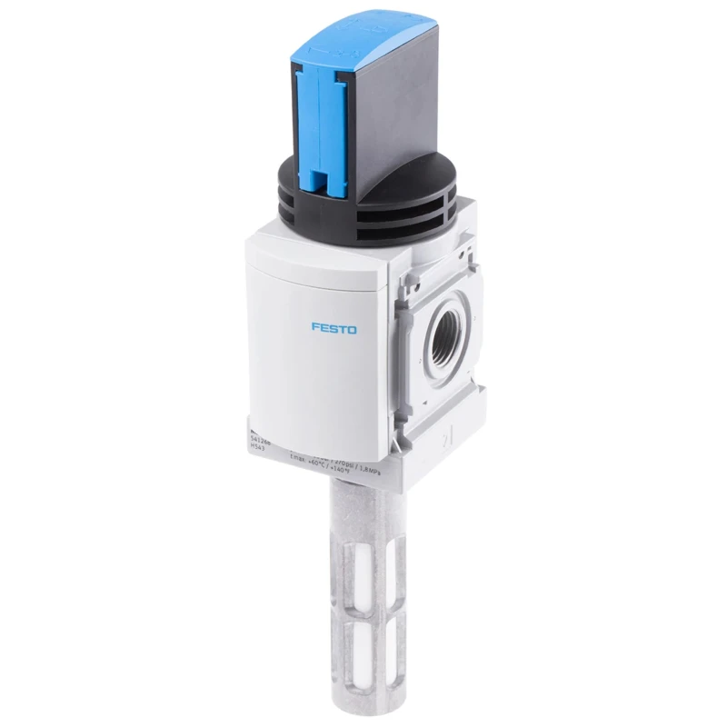 Festo Rotary Knob Pneumatic Manual Control Valve MS Series G 1/2 Port, Aluminium Body, 8700L/min, 18 bar MS6-EM1-1/2-S
