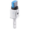 Festo Rotary Knob Pneumatic Manual Control Valve MS Series G 1/2 Port, Aluminium Body, 8700L/min, 18 bar MS6-EM1-1/2-S