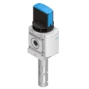 Festo Rotary Knob Pneumatic Manual Control Valve MS Series G 1/2 Port, Aluminium Body, 8700L/min, 18 bar MS6-EM1-1/2-S