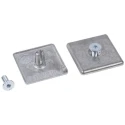 Bosch Rexroth Black Galvanised Steel, Die Cast Zinc End Cap 45 mm Strut Profile, 8 to 10 mm² Groove 3842518205