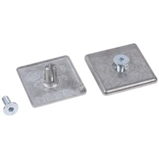 Bosch Rexroth Black Galvanised Steel, Die Cast Zinc End Cap 45 mm Strut Profile, 8 to 10 mm² Groove 3842518205