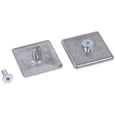 Bosch Rexroth Black Galvanised Steel, Die Cast Zinc End Cap 45 mm Strut Profile, 8 to 10 mm² Groove 3842518205