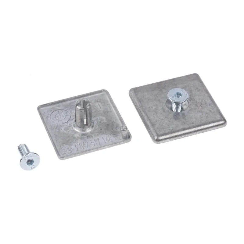 Bosch Rexroth Black Galvanised Steel, Die Cast Zinc End Cap 45 mm Strut Profile, 8 to 10 mm² Groove 3842518205