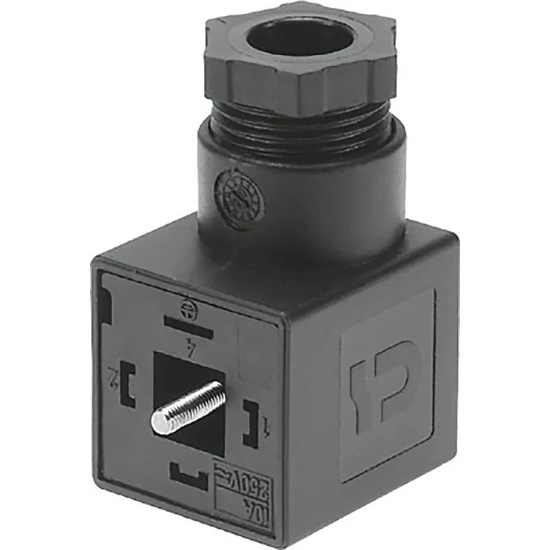 Festo Solenoid Connector Female DIN 43650 A 3 Pole 16A 250V AC MSSD-N