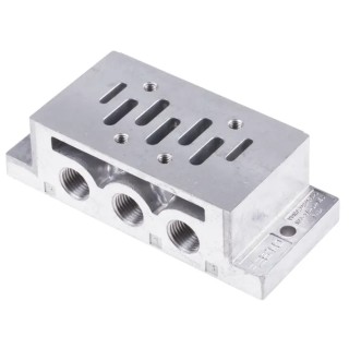 Festo NAS series 5 station G Sub-Base for use with MFH Solenoid Valves NAS-1/4-1A-ISO