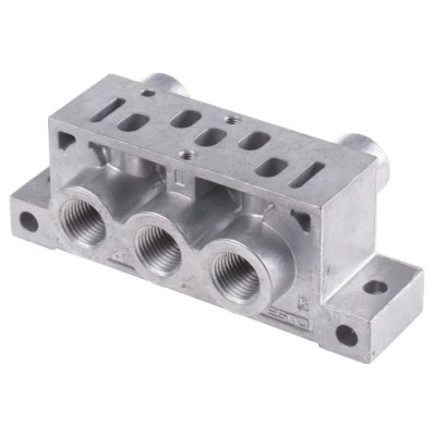 Festo NAS Series 5 Station G Sub-Base Aluminium Body for VSVA Solenoid Valves NAS-1/4-01-VDMA