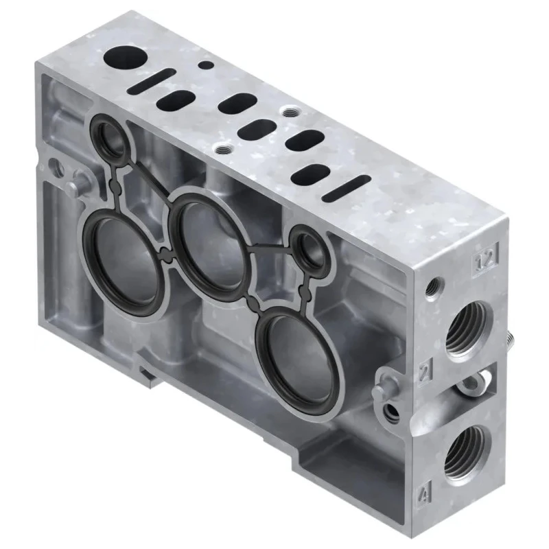Festo NAW series 2 Station G Sub-Base for VSPA Pneumatic Valves, Solenoid Valves, Aluminium Body NAW-1/4-01-VDMA