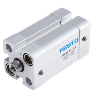 Festo Pneumatic Cylinder Double Acting 16mm Bore 20mm Stroke Through Hole Mount Aluminium Body ADN-16-20-I-P-A