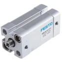 Festo Pneumatic Cylinder, ADN Series, Double Acting, 16mm Bore, 25mm Stroke, Aluminium Body, 10 Bar Pressure ADN-16-25-I-P-A