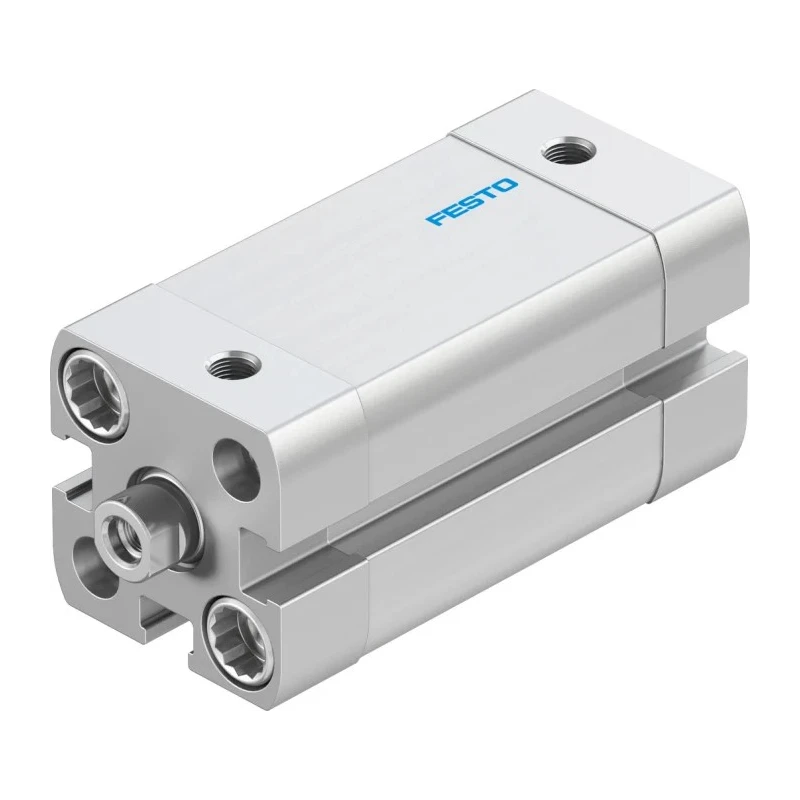 Festo Pneumatic Cylinder, ADN Series, Double Acting, 16mm Bore, 25mm Stroke, Aluminium Body, 10 Bar Pressure ADN-16-25-I-P-A