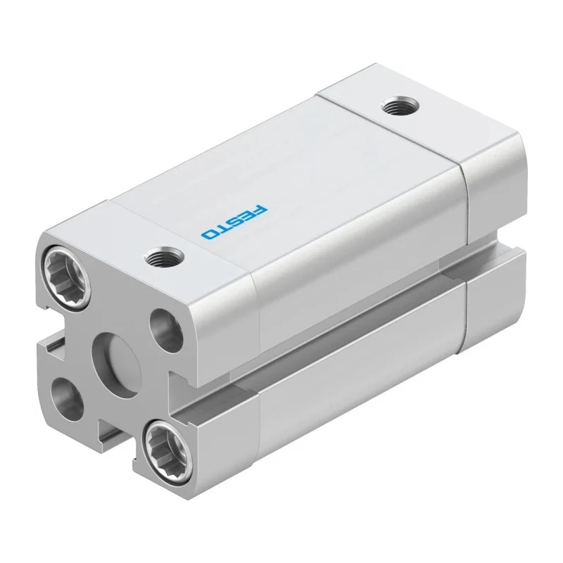 Festo Pneumatic Cylinder, ADN Series, Double Acting, 16mm Bore, 25mm Stroke, Aluminium Body, 10 Bar Pressure ADN-16-25-I-P-A